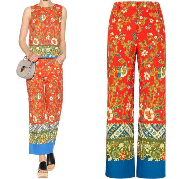 Tory Burch Pants - Tory Burch Dayton Cropped Palazzo Pants Floral 8